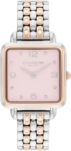 Timepiece - Gift for Her COACH Cass Women's 2H Quartz Watch - 28mm Square Stainless Steel Bracelet pamphlet beach embroidery taboo variability - Premium Fashion 