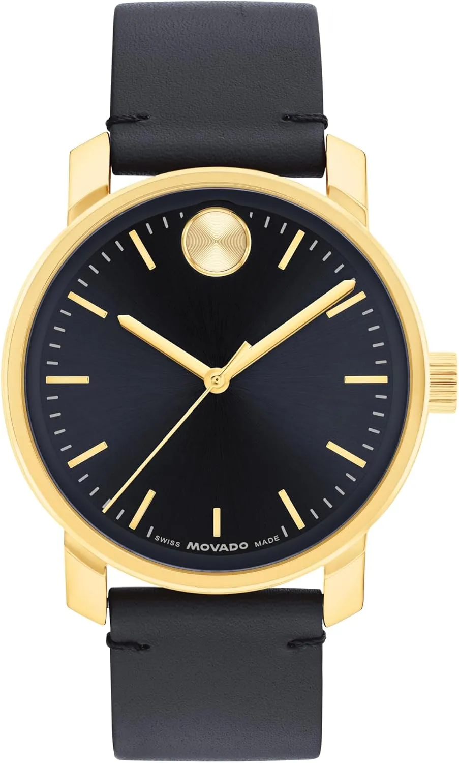 Timepiece - Gift for Him - 41mm Movado Bold Access Men's Quartz Watch, Swiss Movement, Leather bush metabolize Strap, Water-Resistant up to 3ATM, Classic 