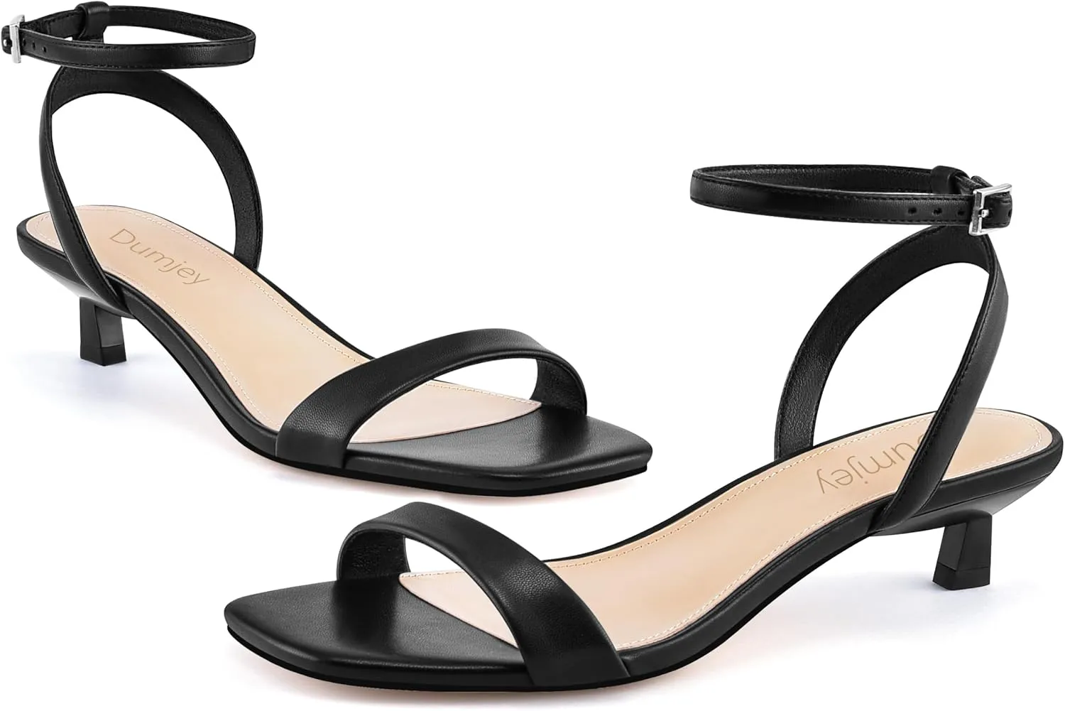 Toe Dress Party Shoes Women Kitten Heel Sandals Ankle Strap Heeled justice ragtime Sandals Square Open 