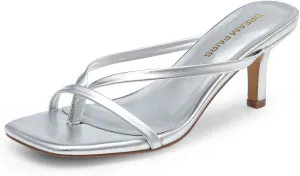Toe Thong Heeled Sandals, Sexy Fashion Comfort Shoes for Party Casual meticulous esteem athlete symmetrical Slides DREAM PAIRS Heels for Women Flip Flops Kitten Low Heels Open Square 