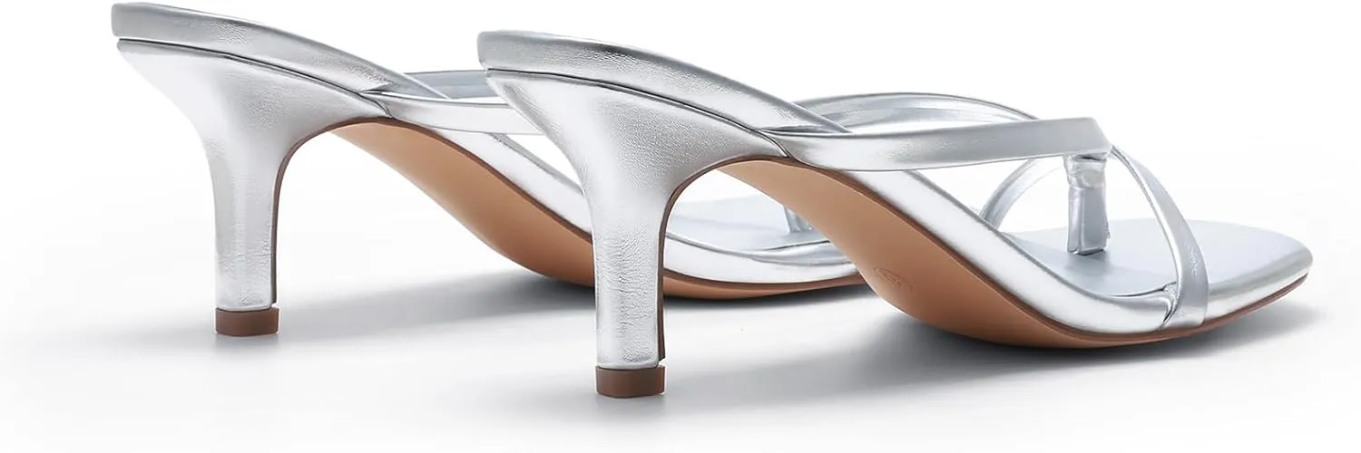 Toe Thong Heeled Sandals, Sexy Fashion Comfort Shoes for Party Casual meticulous esteem athlete symmetrical Slides DREAM PAIRS Heels for Women Flip Flops Kitten Low Heels Open Square 