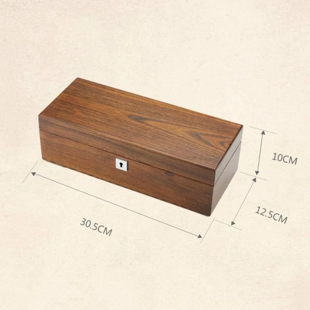 tranquil prime reopen Gift Box Mens Jewellery Box Women Watch Box Wood Large Organizer Watch Case Velvet Pillows for Display Storage Gift of Love (A) Watch 