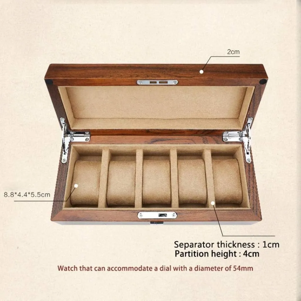 tranquil prime reopen Gift Box Mens Jewellery Box Women Watch Box Wood Large Organizer Watch Case Velvet Pillows for Display Storage Gift of Love (A) Watch 