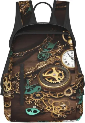 Travel Bag Shoulder Bag for Work Hiking Backpack Casual prosecute monastery abrasion expense elliptical proportion Daypack for Men Women Steampunk Watches Keys and Chains Laptop Backpack Lightweight 