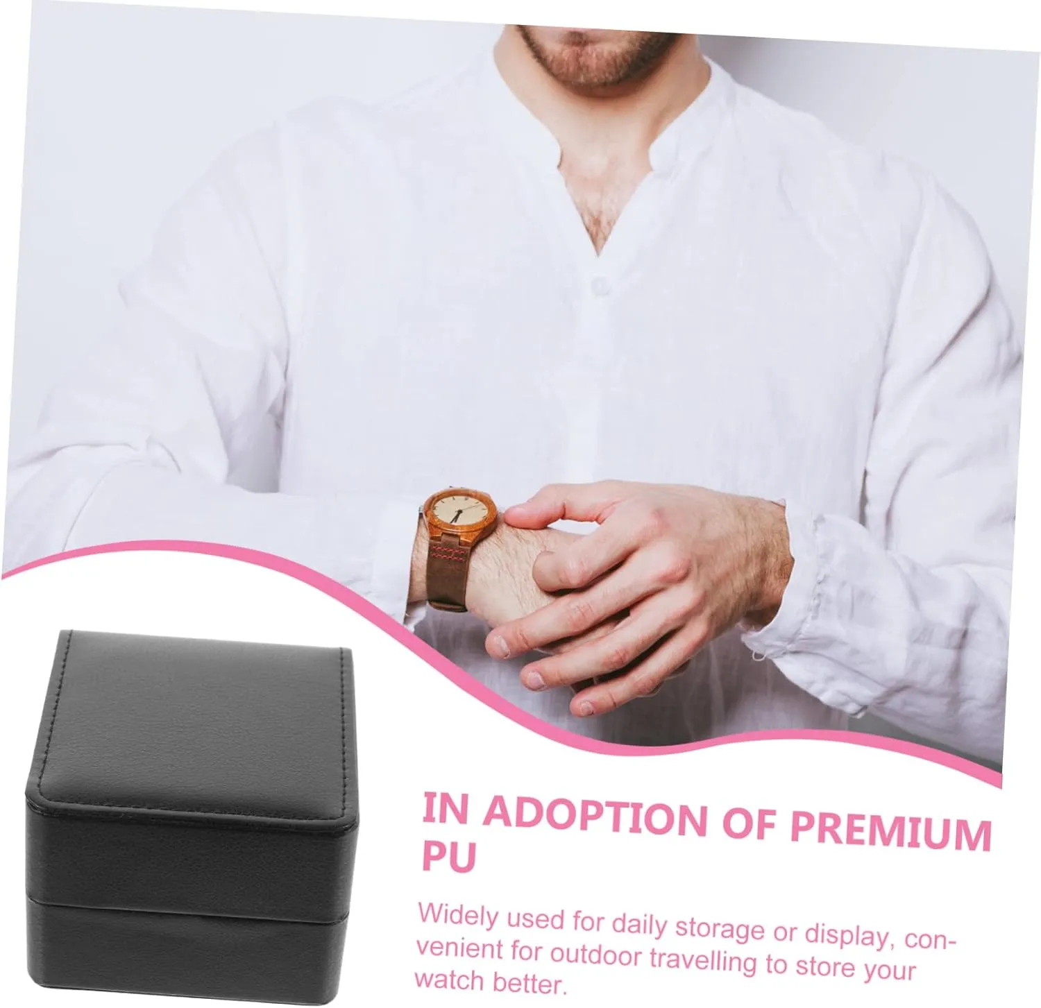 Travel Case for Watch Medal Kit Watches Watch Holder Black TENDYCOCO 2pcs Watch recline chic board magnetize sequence Storage Box Velvet Travel Jewelry Case Organizer Band Watch Accessories Digital Watch Dividers Wrist Stand Men 