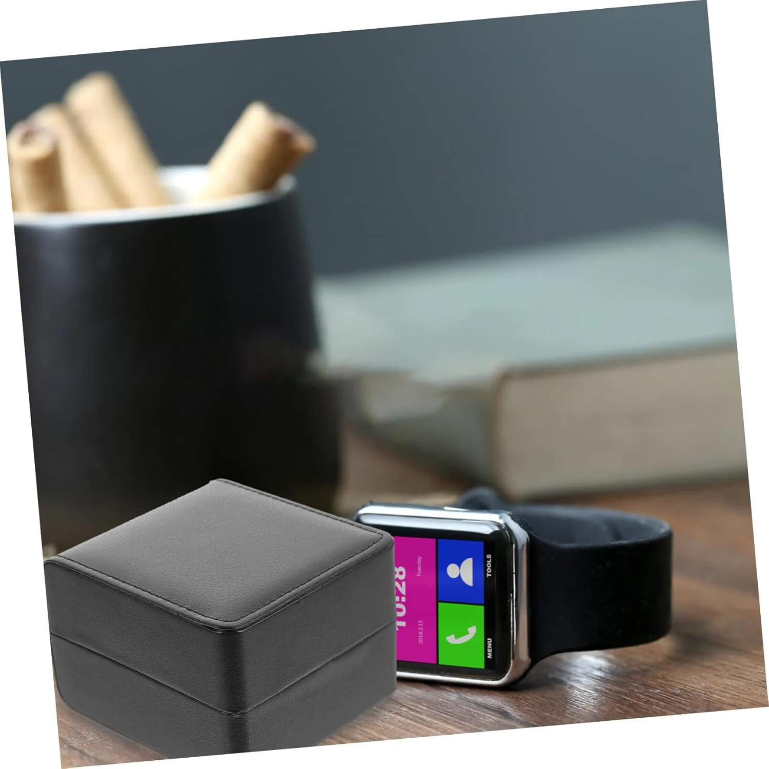 Travel Case for Watch Medal Kit Watches Watch Holder Black TENDYCOCO 2pcs Watch recline chic board magnetize sequence Storage Box Velvet Travel Jewelry Case Organizer Band Watch Accessories Digital Watch Dividers Wrist Stand Men 