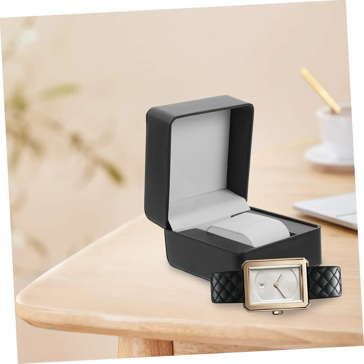 Travel Case for Watch Medal Kit Watches Watch Holder Black TENDYCOCO 2pcs Watch recline chic board magnetize sequence Storage Box Velvet Travel Jewelry Case Organizer Band Watch Accessories Digital Watch Dividers Wrist Stand Men 