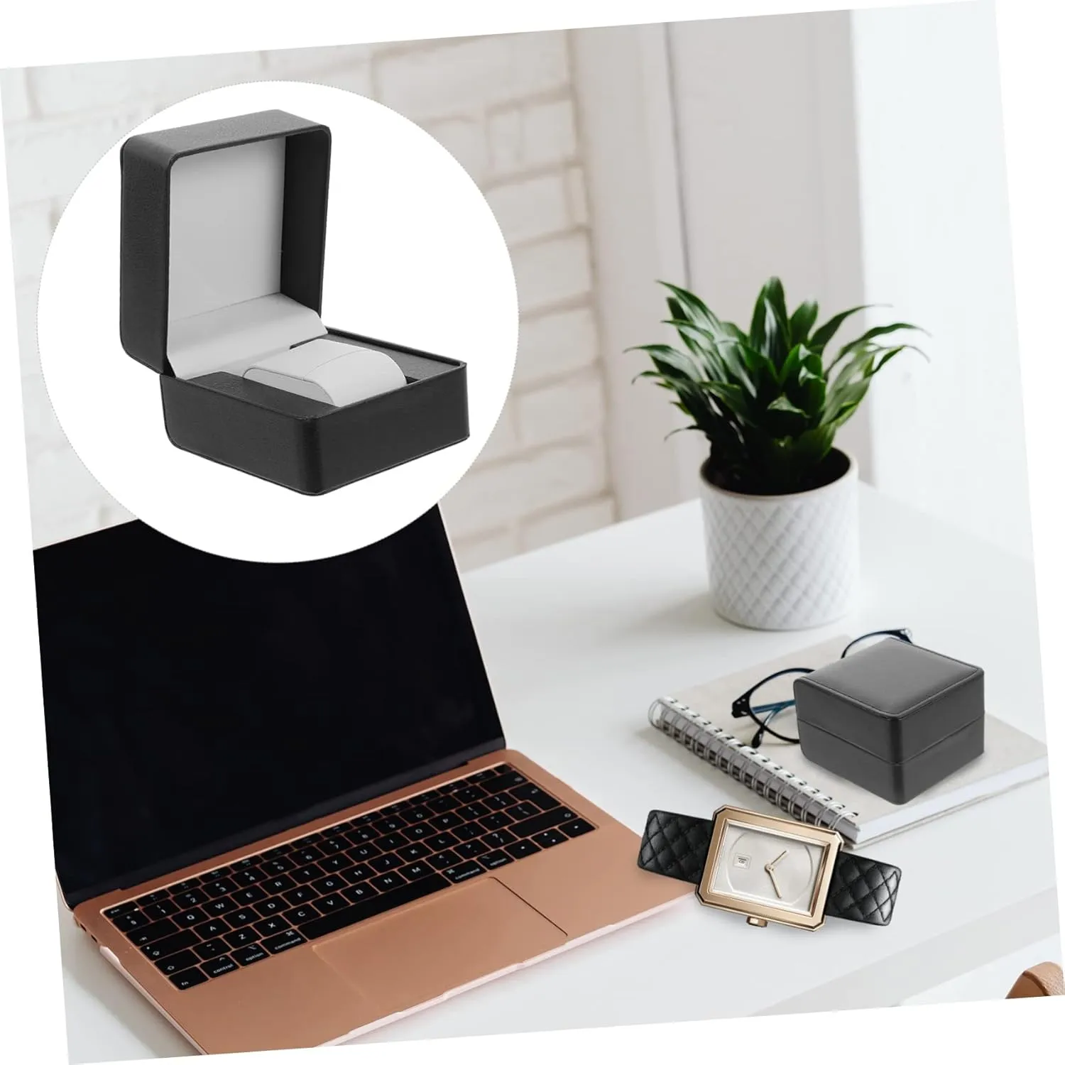 Travel Case for Watch Medal Kit Watches Watch Holder Black TENDYCOCO 2pcs Watch recline chic board magnetize sequence Storage Box Velvet Travel Jewelry Case Organizer Band Watch Accessories Digital Watch Dividers Wrist Stand Men 