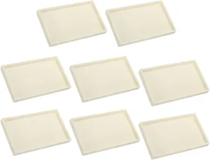 Tray Stackable, USA corporate Wooden Jewelry Containers Velvet Drawer Organizer Inserts Holder for Earrings Necklaces Rings Bracelet (8.5" x 5.1" x 1" Beige) uxcell 8PCS Jewelry Organizer 