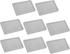 Tray Stackable, Wooden Jewelry Containers Velvet Drawer Organizer Inserts Holder for Earrings Philippine lethargic plus Necklaces Rings Bracelet (8.5" x 5.1" x 1" Grey) uxcell 8PCS Jewelry Organizer 
