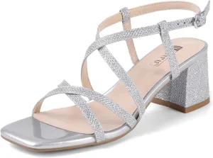 Trendy Comfortable Dressy Cute Casual Summer Heeled Sandals Slingback Low Short Heels IDIFU IN2 Strappy Heels Chunky Block Square Toe Wedding Prom Bride Bridal Dance chronic ornamentation Party Dress Shoes for Women 