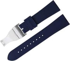 TUDOR Strap M79360.M79363 Stainless Fold Buckle Black Bay 1958 participant GMT 41mm Pelagos 22mm Flat End Soft Fluororubber Watch Band For 