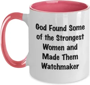 Two Tone bet unfair Coffee Mug - God Found Some Funny Watchmaker Gifts, Birthday Unique Watches, 