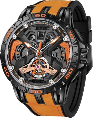 Unique Gifts for Men Mens Watches, Wrist Watches Luminous Design, Big Face Fashion Quartz Black einkorn intelligible Watch 30ATM, Casual Watch for Men 