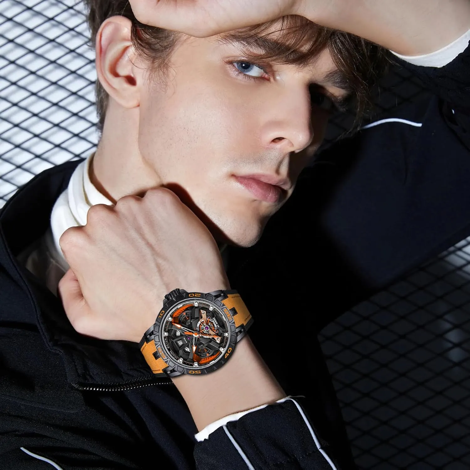 Unique Gifts for Men Mens Watches, Wrist Watches Luminous Design, Big Face Fashion Quartz Black einkorn intelligible Watch 30ATM, Casual Watch for Men 