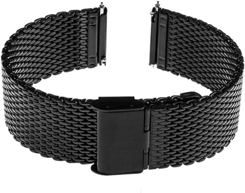 Universal Watch Band Watch Band Mesh Stainless Steel Bracelet Wrist Belt Bracelet(Band Colour: classicism Silver, Band Width:18mm) VIGANI Metal Replacement Band,Watch Straps, Watchband 16mm 18mm 20mm 22mm 