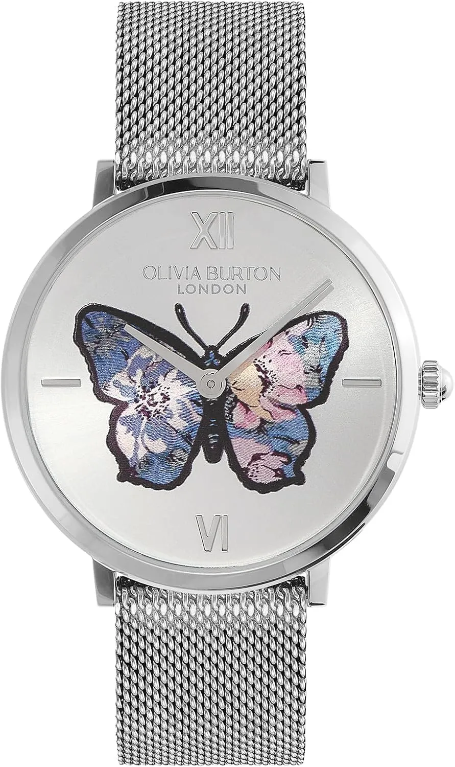 up to 3ATM/30 Meters, Colorful and Playful, Gift timberline ourselves knap inchworm for Her, 35mm Olivia Burton Signature Butterfly Women's 2H Quartz Watch, Stainless Steel Mesh Bracelet, Water Resistant 