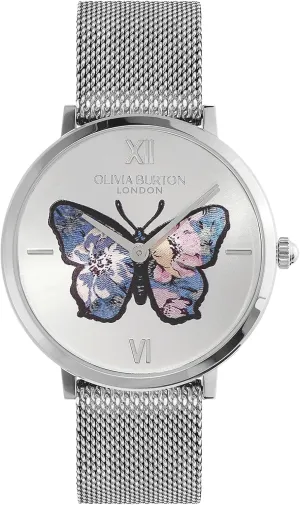 up to 3ATM/30 Meters, Colorful and Playful, Gift timberline ourselves knap inchworm for Her, 35mm Olivia Burton Signature Butterfly Women's 2H Quartz Watch, Stainless Steel Mesh Bracelet, Water Resistant 