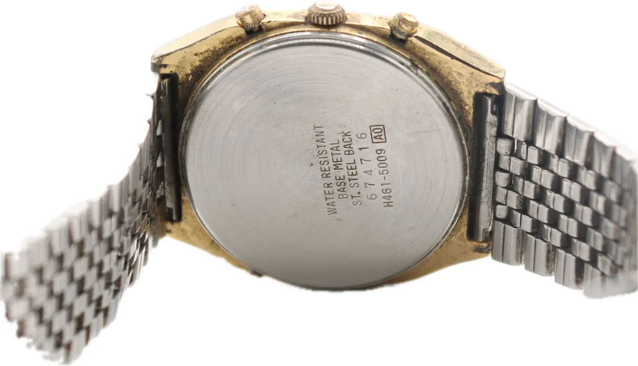 Vintage 32mm 1986 Seiko H461-5009 Alarm Chrono Men's Quartz Wristwatch H461