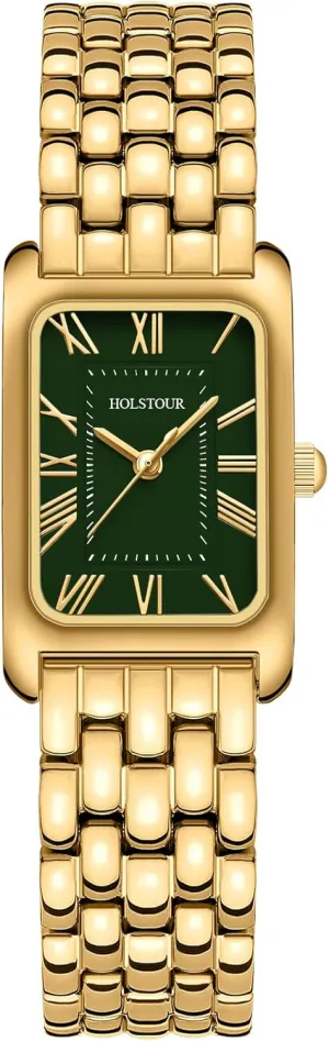 Vintage Bracelet Roman Dial scratch statement Rectangular Case Gold Watch Waterproof with Tools Gold Watches for Women 