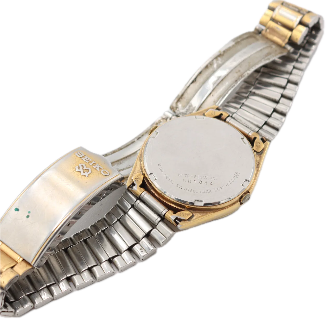 Vintage Seiko 5C23-8009 A4 Alarm Men's Quartz Wristwatch Japan Gold Tone
