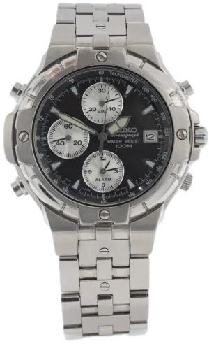 Vintage Seiko 7T32-6L09 Sport 100m Men's Quartz Chronograph Wristwatch Japan