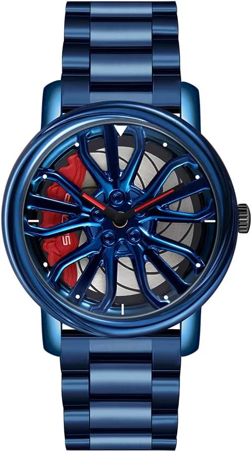 volatility secretary disastrous verse Rotating Wrist Watch GORBEN Men's Creative 3D Car Wheel 