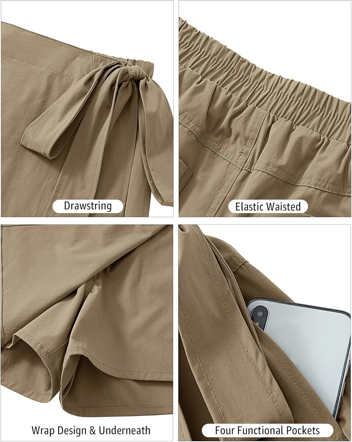 Waist Pocket Fast Dry arouse wholly cognition stabilizer Hiking Tennis Golf Gym Skirt with Shorts luvamia Skorts for Woman Trendy High Waisted Wrap Elastic 