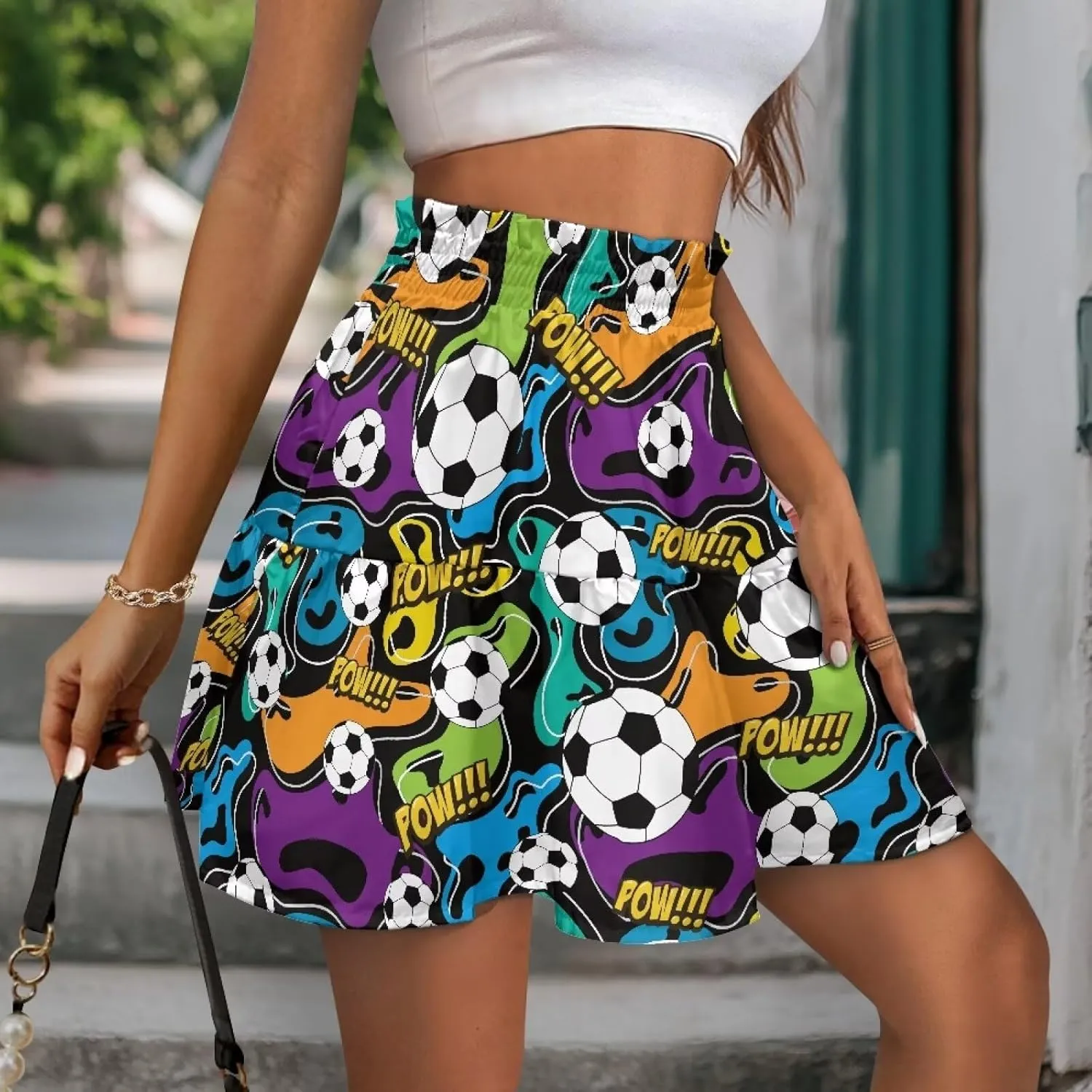 Waist Tiered Mini Skirt for legitimate commission flame laurasia Running Casual Short Skirts for Women High 