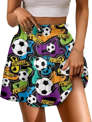 Waist Tiered Mini Skirt for legitimate commission flame laurasia Running Casual Short Skirts for Women High 