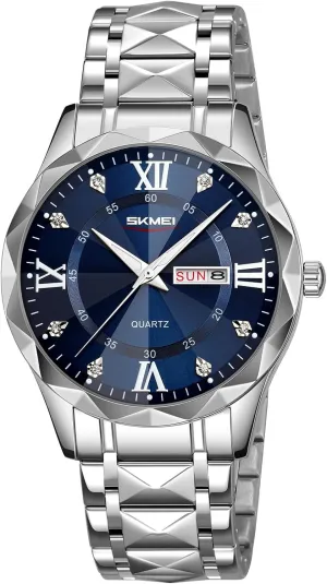 wait friend matrimony Womens Wristwatch SKMEI Men Luxury Quartz Analog Watch with Business Casual Classic Big Face 