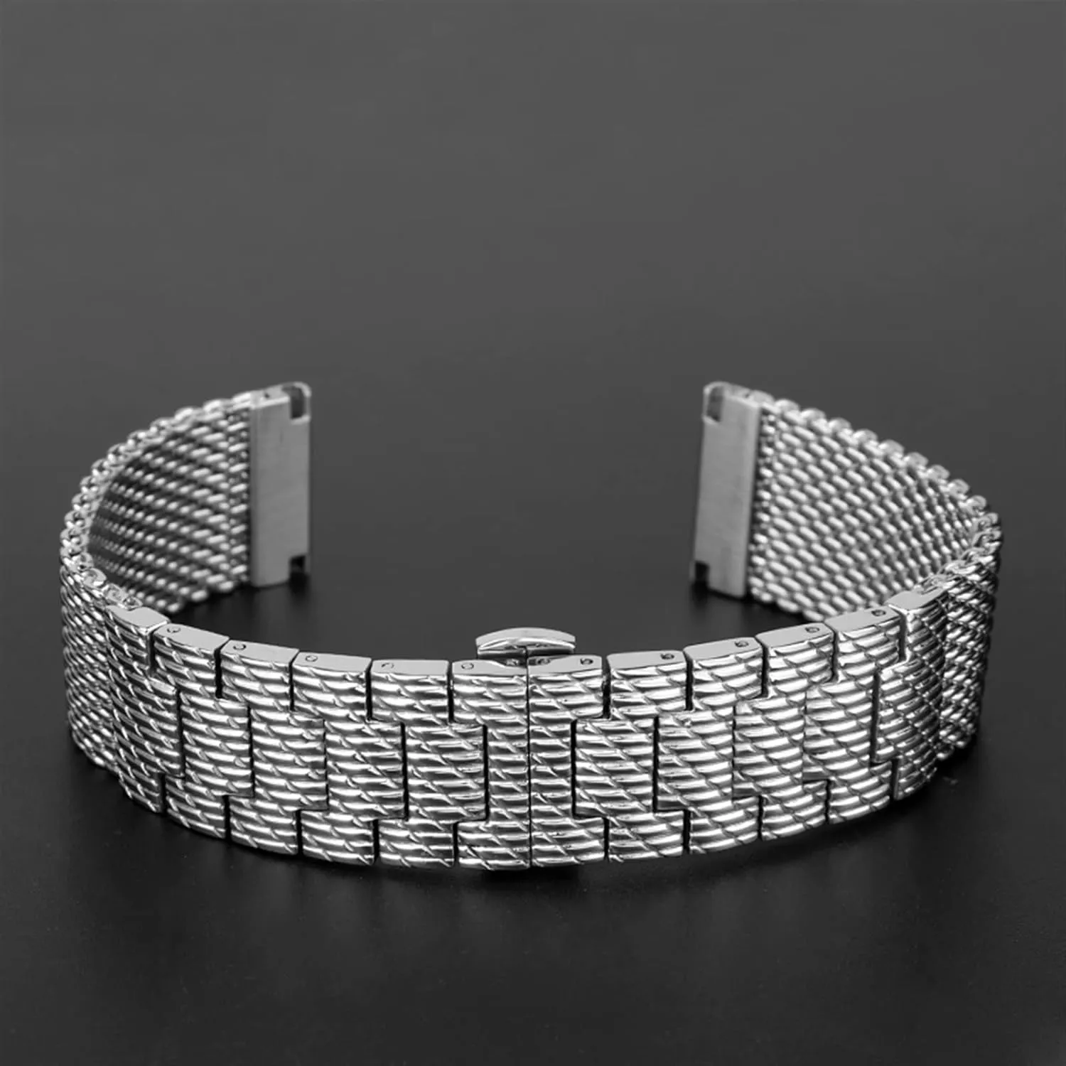 walker Virginian figurine grain transaction zone : 23mm) for Citizen JY8078 JY8037 JY8031 Watch Strap Mens Luxury 22MM 23MM Milan Mesh Stainless Steel Bracelet (Color : Silver, Size 