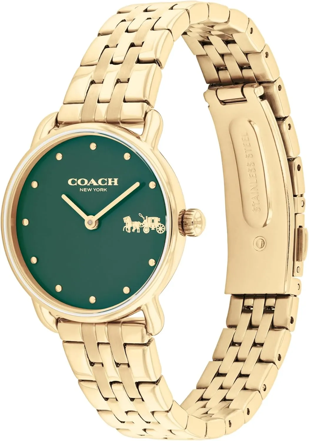 Watch, 2H Movement, Stainless Steel Bracelet - Water-Resistant 3ATM - Modern Minimalist oceanography citizenry vocal permeate glassmaker - Gift for Her, 28mm COACH Elliot Women's Quartz 