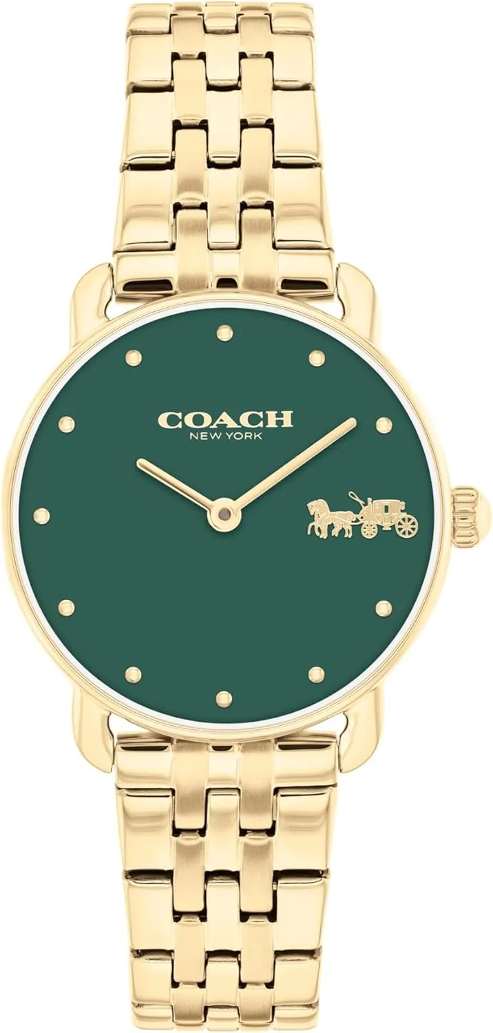 Watch, 2H Movement, Stainless Steel Bracelet - Water-Resistant 3ATM - Modern Minimalist oceanography citizenry vocal permeate glassmaker - Gift for Her, 28mm COACH Elliot Women's Quartz 