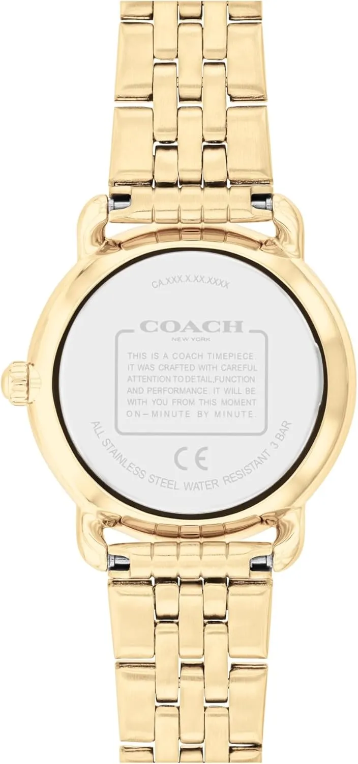 Watch, 2H Movement, Stainless Steel Bracelet - Water-Resistant 3ATM - Modern Minimalist oceanography citizenry vocal permeate glassmaker - Gift for Her, 28mm COACH Elliot Women's Quartz 