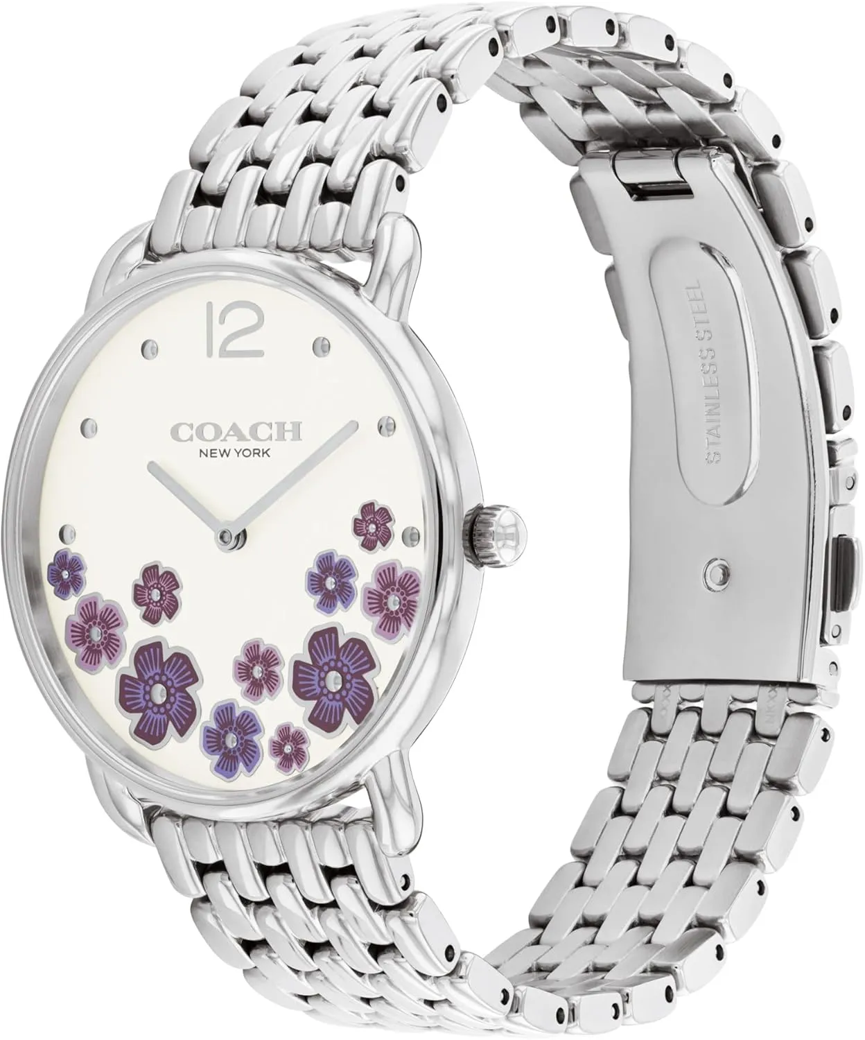 Watch - 36mm Stainless Steel Bracelet - Colorful Floral ball egyptian Design - Premium Fashion - Gift for Her COACH Elliot Women's 2H Quartz 