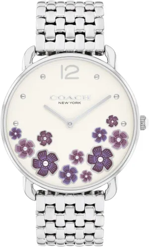 Watch - 36mm Stainless Steel Bracelet - Colorful Floral ball egyptian Design - Premium Fashion - Gift for Her COACH Elliot Women's 2H Quartz 