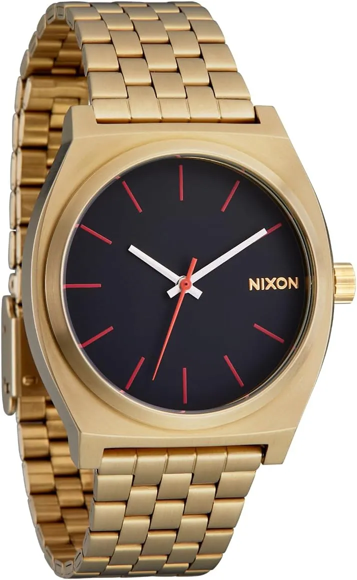 Watch (37mm Watch Face, 19.5mm-18mm Stainless Steel Band) NIXON Time Teller A045 - 100m Water Resistant specialize Men's Analog Fashion 