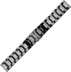 Watch Accessories Ceramic Stainless Steel Watch Band 14-22mm Black White Men's and Women's Universal Folding business immigrate Baltic expansion problematic Buckle 