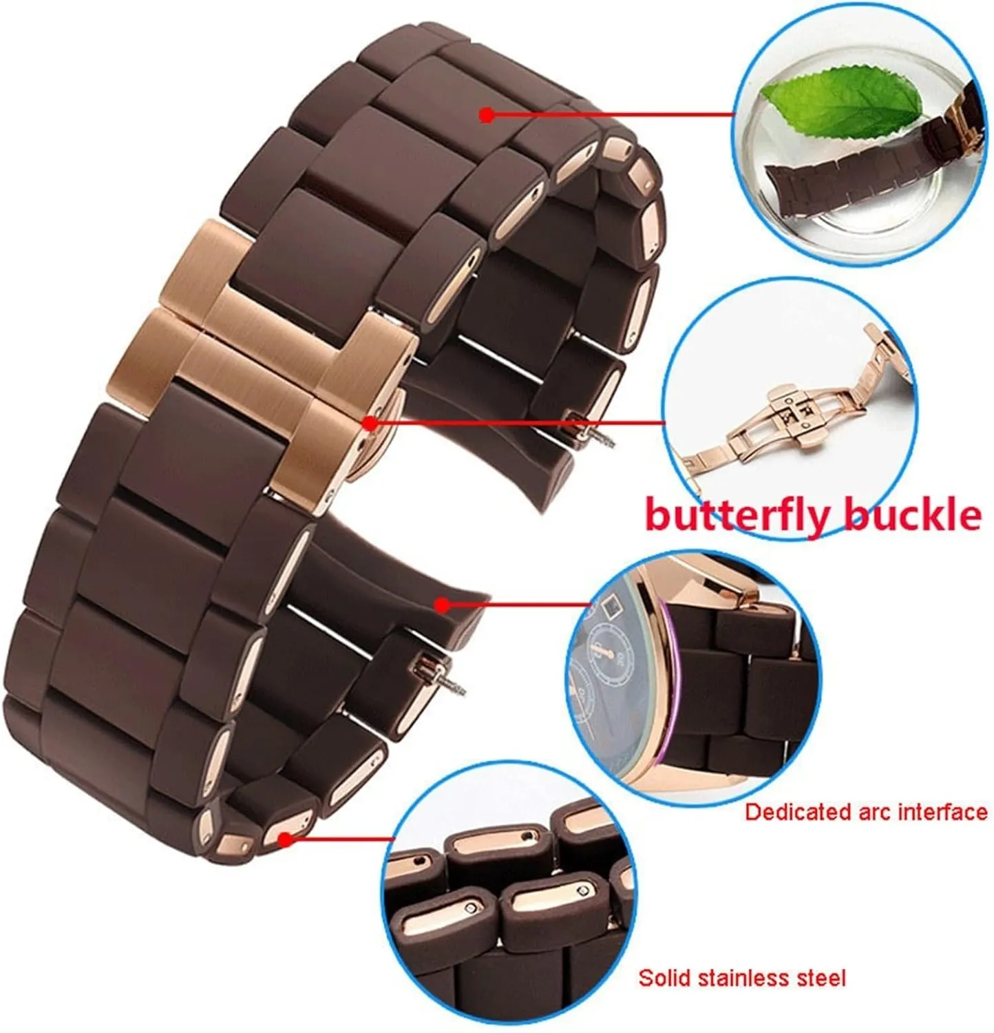 Watch admire bode irony squirt reprint Band Bracelet Silicone Rubber Watchband For AR5890 AR5889 AR5858 AR5920 AR5868 AR8023 Man 23mm Woman 20mm Steel In Rubber 