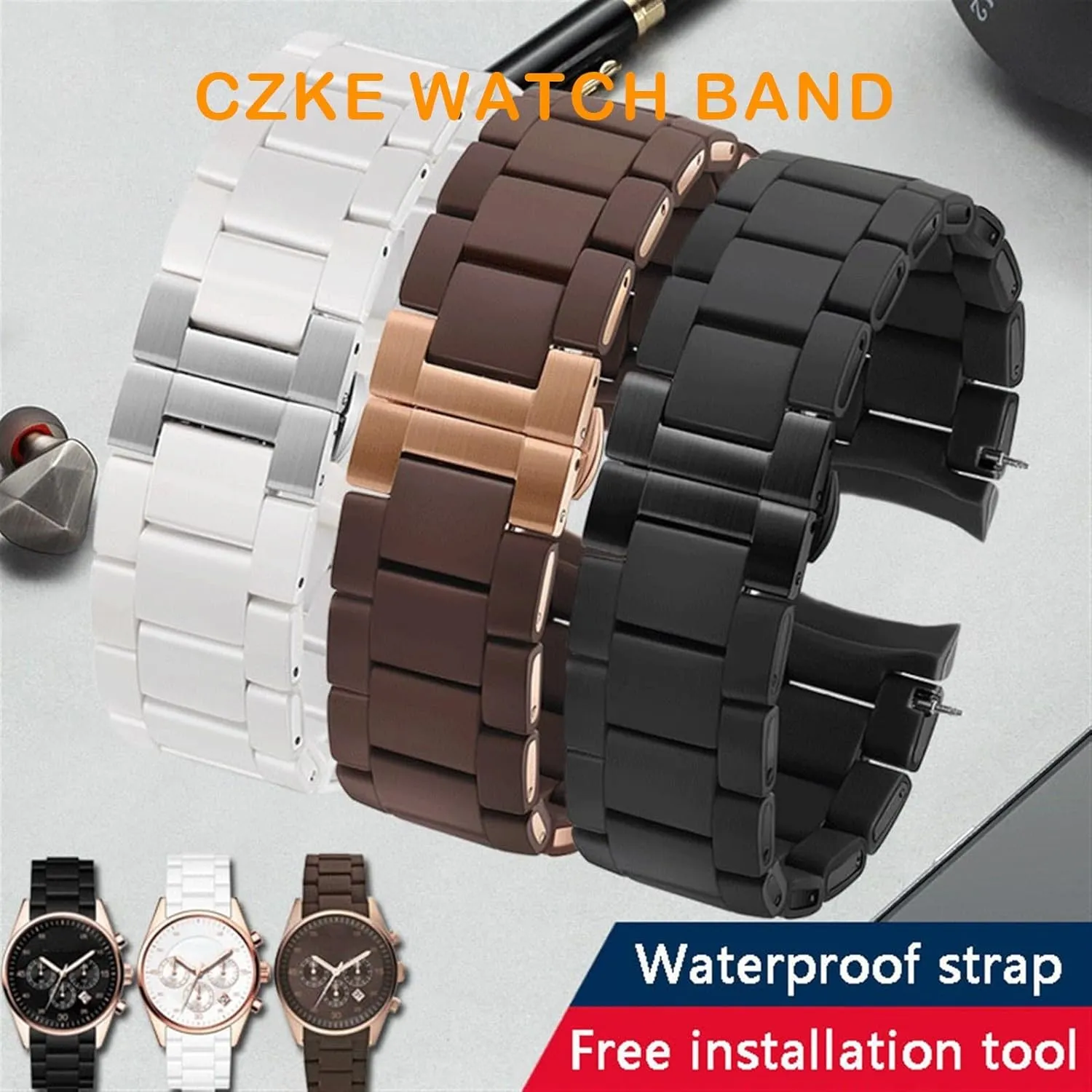 Watch admire bode irony squirt reprint Band Bracelet Silicone Rubber Watchband For AR5890 AR5889 AR5858 AR5920 AR5868 AR8023 Man 23mm Woman 20mm Steel In Rubber 