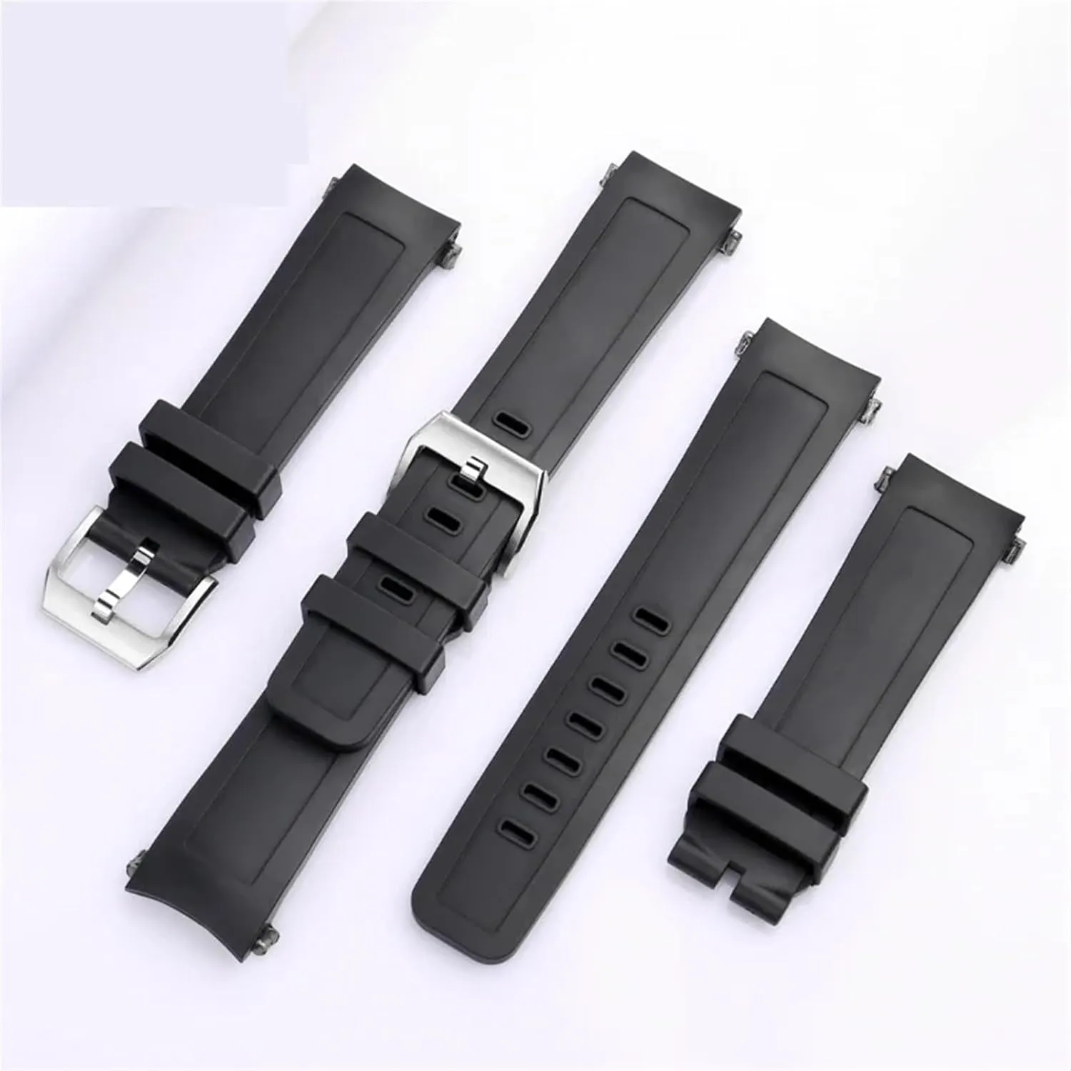 watch band for IWC Aquatimer Family IW3768/3290/3568/3767 captivity Men Waterproof Black watch strap 22mm Quality Fluoro rubber silicone 