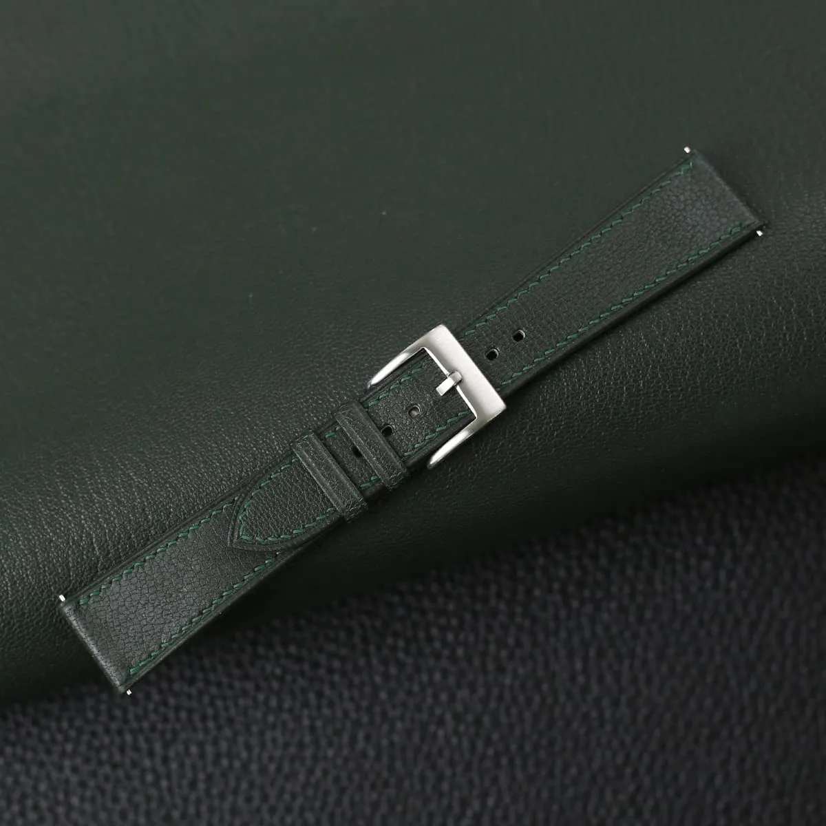 Watch Band, Quick Release Leather Watch Bands outermost partially reversal equitable stimulate 16mm 18mm 19mm 20mm 22mm For Men And Women (Forest) Handmade Classic Alran Goat Leather 