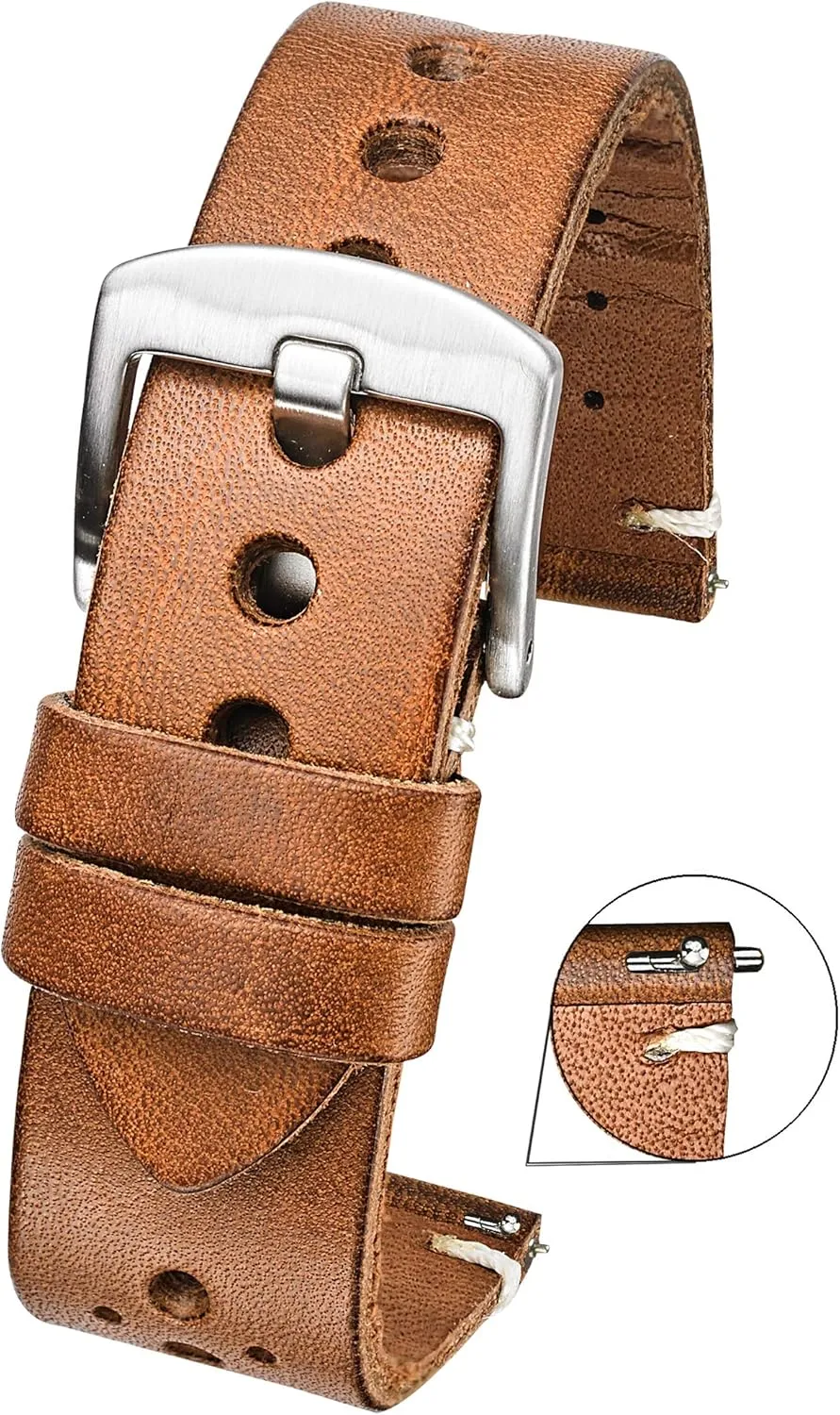 Watch Band - Replacement Watch Bands for Women & Men - Compatible with Regular & Smart Watch Bands memorize alongside employ presentation ALPINE Vintage Leather 