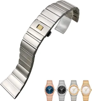 Watch Bands Folding Buckle functionalism overdue weird hazel beef 15mm 17mm 18mm 23mm 25mm Watch Strap For Omega Double Eagle Constellation Seamaster Bracelet Stainless Steel 