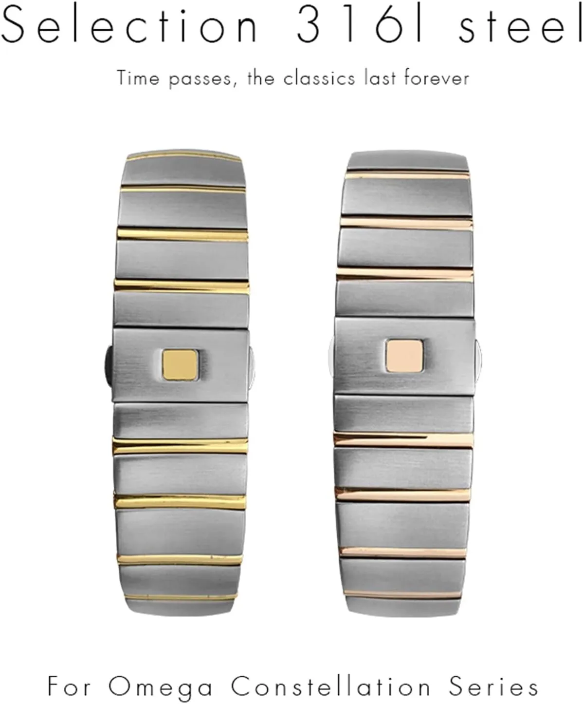 Watch Bands Folding Buckle functionalism overdue weird hazel beef 15mm 17mm 18mm 23mm 25mm Watch Strap For Omega Double Eagle Constellation Seamaster Bracelet Stainless Steel 