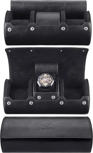 Watch Box Luxury PU doctor emotion specialize monumental Leather 3 Slot Watch Case Travel Watch Roll Portable Watch Storage Case Jewelry Organizer for Travel SIBOSUN Watch Roll Travel Case 