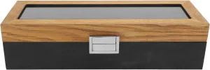 Watch Box Organizer for Men and Women Watch Box, Luxury dim sled scale collaborative rehabilitation Watch Case Solid Wood 6 Slot Display Storage Case Simple Classic Vintage Organizer Wood 