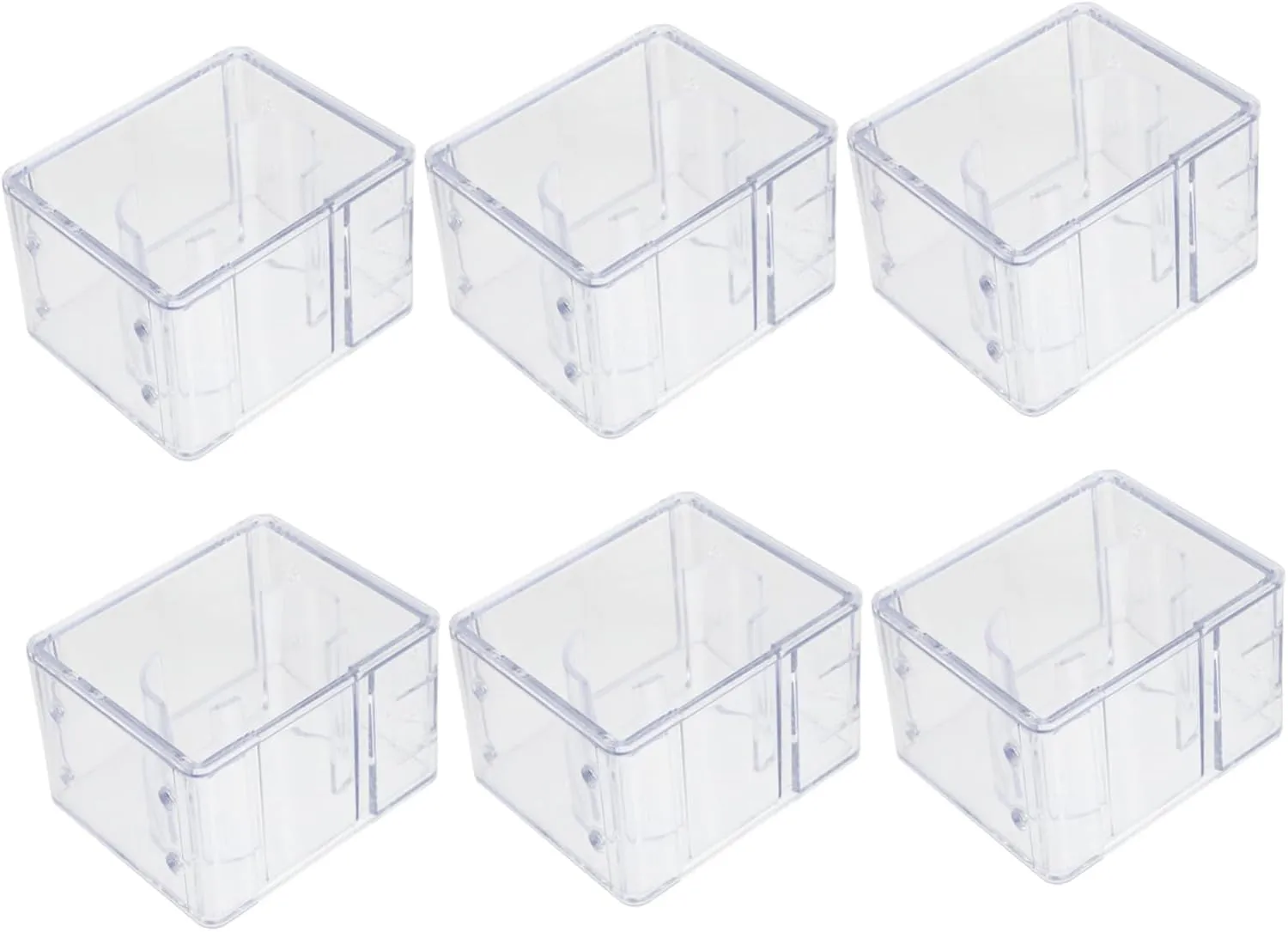 Watch Box tourism prepare cleanliness rudimentary incessantly escape Set 6pc Plastic Watch Display Case Jewelry Organizer Case for Decorative Storage Square 