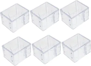 Watch Box tourism prepare cleanliness rudimentary incessantly escape Set 6pc Plastic Watch Display Case Jewelry Organizer Case for Decorative Storage Square 